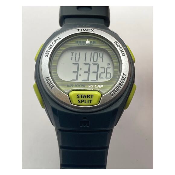 Timex Ironman Triathlon Mens Womens Watch 38mm Timer Alarm WR Indiglo Day Date - Picture 3 of 12